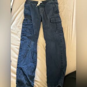 Old Navy Blue Child Sz 8 Cotton Cargo Pants